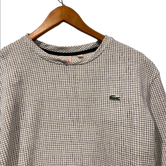 Lacoste Live Crewneck Sweatshirt Black White Large - Picture 3 of 6